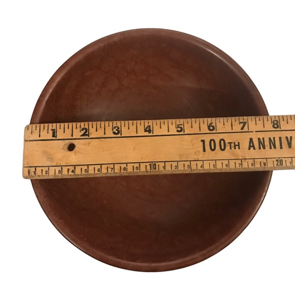 4 Vintage Faux Burl Wood Brown 2 Boltalite 2 Hunter Melamine 8" Bowl MCM USA - Picture 5 of 12